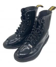 Dr.Martens（ドクターマーチン）の古着「エナメル8ホールブーツ」｜ブラック