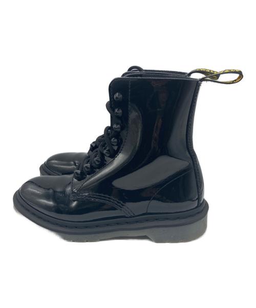Dr.Martens（ドクターマーチン）Dr.Martens (ドクターマーチン) エナメル8ホールブーツ ブラック サイズ:UK4の古着・服飾アイテム