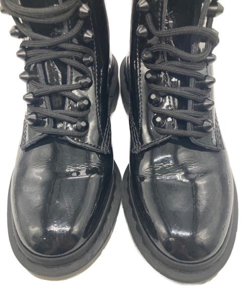 Dr.Martens（ドクターマーチン）Dr.Martens (ドクターマーチン) エナメル8ホールブーツ ブラック サイズ:UK4の古着・服飾アイテム