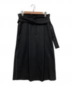 PAUL SMITHポールスミス）の古着「ベルテッドボックススカート」｜ブラック