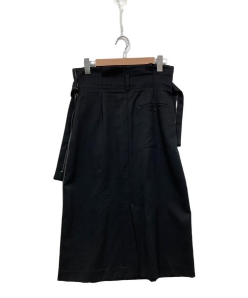 PAUL SMITH（ポールスミス）PAUL SMITH (ポールスミス) ベルテッドボックススカート ブラック サイズ:42の古着・服飾アイテム