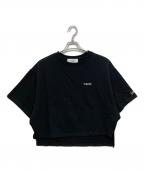 TRANOIトラノイ）の古着「トラ刺繍半袖スウェット」｜ブラック