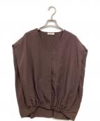 journal standard L'essageジャーナルスタンダード レサージュ）の古着「VIS/LINEN ドルマンブラウス」｜ブラウン