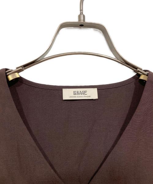 journal standard L'essage（ジャーナルスタンダード レサージュ）journal standard L'essage (ジャーナルスタンダード レサージュ) VIS/LINEN ドルマンブラウス ブラウン サイズ:表記なしの古着・服飾アイテム