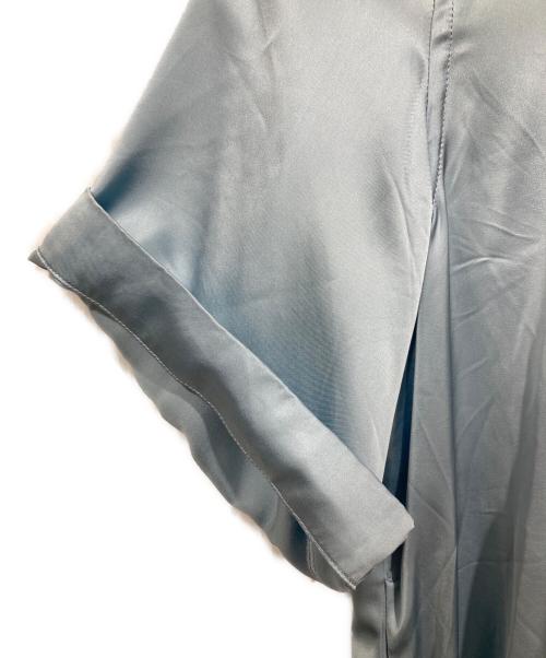 MANOF（マノフ）MANOF (マノフ) サテンオーバーシャツ / SATIN OVER SHIRTS ブルー サイズ:Fの古着・服飾アイテム