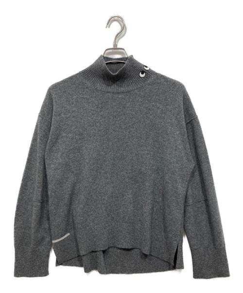 UNIQLO（ユニクロ）UNIQLO (ユニクロ) ANYA HINDMARCH (アニヤ・ハインドマーチ) カシミヤニット グレー サイズ:Ｌ　の古着・服飾アイテム