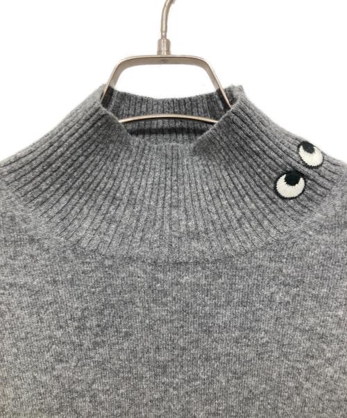 UNIQLO（ユニクロ）UNIQLO (ユニクロ) ANYA HINDMARCH (アニヤ・ハインドマーチ) カシミヤニット グレー サイズ:Ｌ　の古着・服飾アイテム