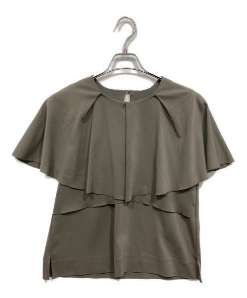 SLOANE（スローン）SLOANE (スローン) ANAYI (アナイ) ドライポンチラッフルケーププルオーバー グレー サイズ:38の古着・服飾アイテム