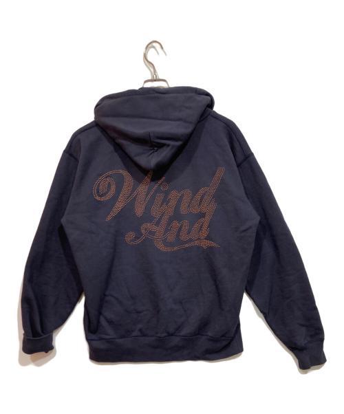 WIND AND SEA（ウィンダンシー）WIND AND SEA (ウィンダンシー) RHINESTONE HOODIE ネイビー サイズ:ＸＬの古着・服飾アイテム