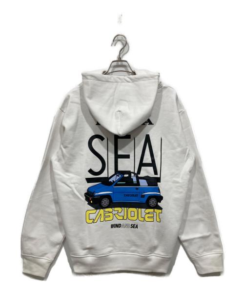 HONDA（ホンダ）HONDA (ホンダ) WIND AND SEA (ウィンダンシー) プルオーバーパーカー ホワイト サイズ:Ｌ　の古着・服飾アイテム