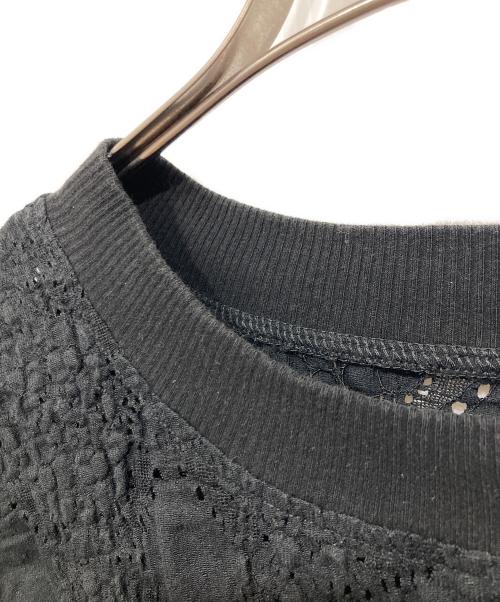 CITYSHOP（シティショップ）CITYSHOP (シティショップ) LACE T-SHIRT3 ブラック サイズ:表記なしの古着・服飾アイテム