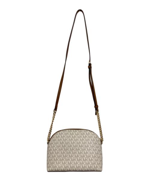 MICHAEL KORS（マイケルコース）MICHAEL KORS (マイケルコース) ショルダーバッグ ホワイト×ブラウンの古着・服飾アイテム