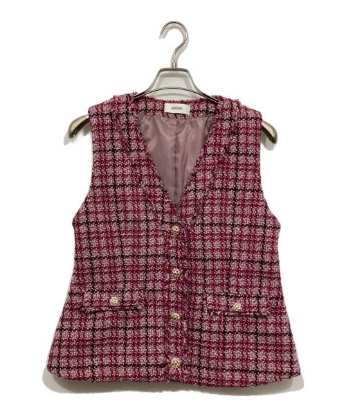 Snidel（スナイデル）Snidel (スナイデル) ツイードベスト ピンク サイズ:Fの古着・服飾アイテム