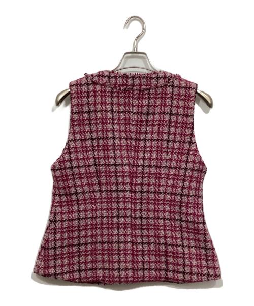 Snidel（スナイデル）Snidel (スナイデル) ツイードベスト ピンク サイズ:Fの古着・服飾アイテム