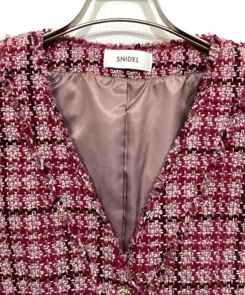 Snidel（スナイデル）Snidel (スナイデル) ツイードベスト ピンク サイズ:Fの古着・服飾アイテム