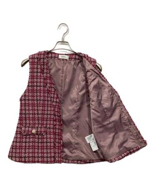 Snidel（スナイデル）Snidel (スナイデル) ツイードベスト ピンク サイズ:Fの古着・服飾アイテム