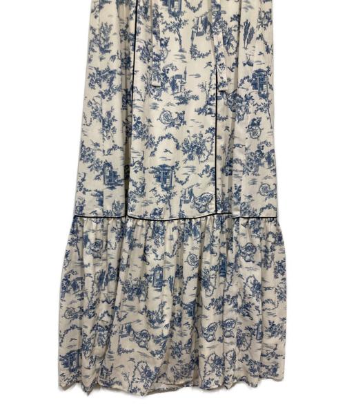 furfur（ファーファー）furfur (ファーファー) トワルドジュイワンピース ホワイト×ブルー サイズ:free(記載なし)の古着・服飾アイテム