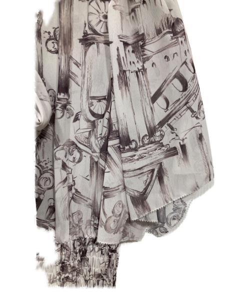 Snidel（スナイデル）Snidel (スナイデル) ボウタイシャーリングプリントワンピ グレー サイズ:sの古着・服飾アイテム