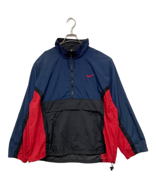 NIKE（ナイキ）NIKE (ナイキ) アノラックパーカー ネイビー×レッド サイズ:Mの古着・服飾アイテム