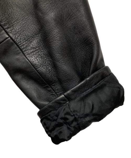 Eddie Bauer（エディーバウアー）Eddie Bauer (エディーバウアー) ラムレザーコート ブラック サイズ:Sの古着・服飾アイテム