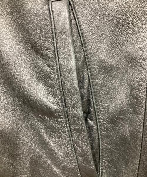 Eddie Bauer（エディーバウアー）Eddie Bauer (エディーバウアー) ラムレザーコート ブラック サイズ:Sの古着・服飾アイテム