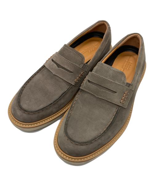 ECCO（エコー）ECCO (エコー) ヌバックモックトゥシューズ ブラウン サイズ:25.5の古着・服飾アイテム