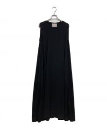 BEARDSLEY（ビアズリー）の古着「ストレッチジョーゼットマキシワンピ」｜ブラック