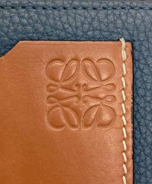 LOEWE（ロエベ）LOEWE (ロエベ) 小銭入れ / コインカードホルダー ネイビー×ブラウンの古着・服飾アイテム