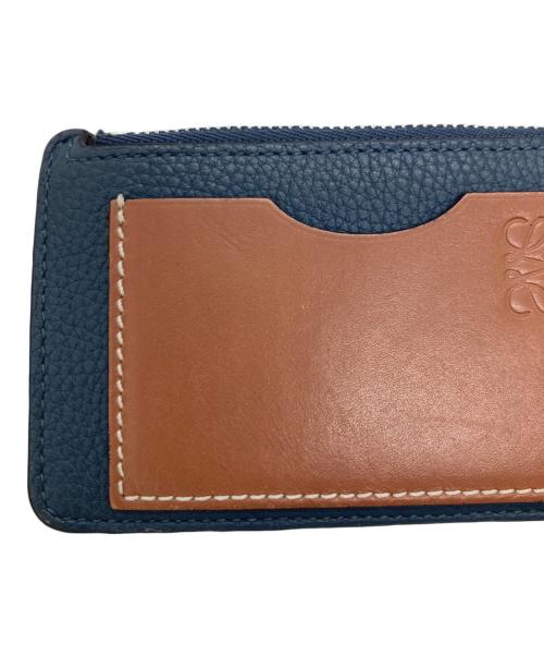 LOEWE（ロエベ）LOEWE (ロエベ) 小銭入れ / コインカードホルダー ネイビー×ブラウンの古着・服飾アイテム