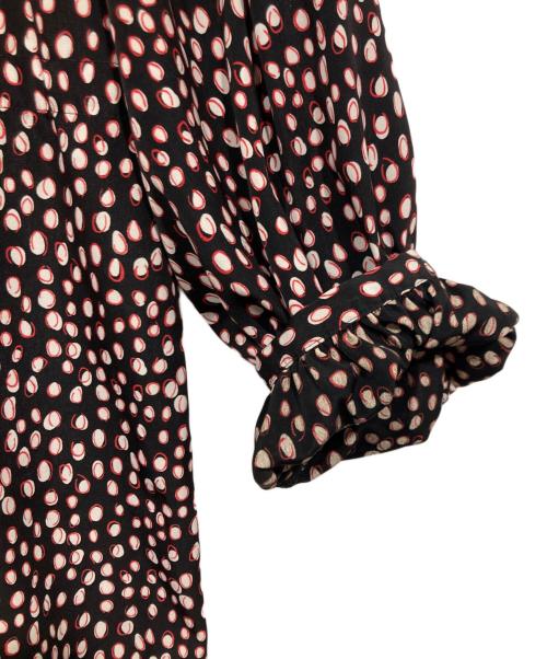 SOEJU（ソージュ）SOEJU (ソージュ) レオパード柄ワンピース ブラック×レッドの古着・服飾アイテム