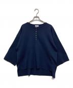 MACKINTOSH PHILOSOPHYマッキントッシュ フィロソフィー）の古着「ヘンリーネック半袖ニット」｜ネイビー