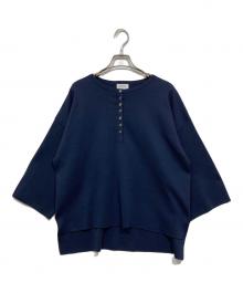 MACKINTOSH PHILOSOPHY（マッキントッシュ フィロソフィー）の古着「ヘンリーネック半袖ニット」｜ネイビー