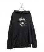 stussyステューシー）の古着「プルオーバーパーカー」｜ブラック