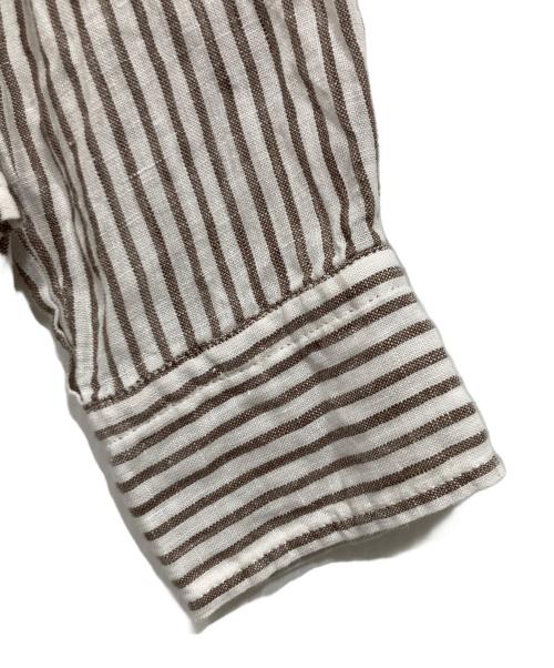 23区（ニジュウサンク）23区 (ニジュウサンク) リネンシャツ ブラウン サイズ:40の古着・服飾アイテム