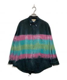 Graphpaper×FUTUR（グラフペーパー×フューチャー）の古着「Tie＆Dyed Oxford L/S B.D Box Shirt」｜ネイビー