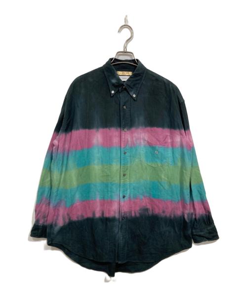 Graphpaper（グラフペーパー）Graphpaper (グラフペーパー) FUTUR (フューチャー) Tie＆Dyed Oxford L/S B.D Box Shirt ネイビー サイズ:1の古着・服飾アイテム