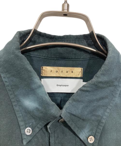 Graphpaper（グラフペーパー）Graphpaper (グラフペーパー) FUTUR (フューチャー) Tie＆Dyed Oxford L/S B.D Box Shirt ネイビー サイズ:1の古着・服飾アイテム