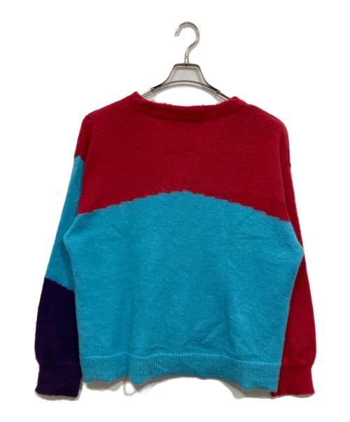 DAIRIKU（ダイリク）DAIRIKU (ダイリク) NANA Mohair Cardigan レッド×ブルー サイズ:freeの古着・服飾アイテム