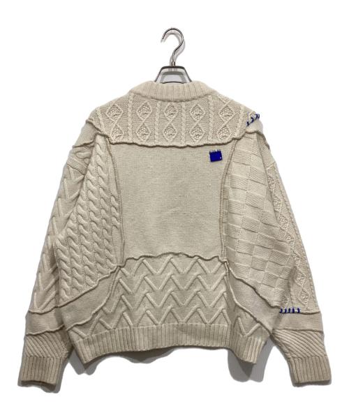 ZARA（ザラ）ZARA (ザラ) ADER error (アーダーエラー) パッチワークオーバーサイズニット ホワイト サイズ:EUR S-Mの古着・服飾アイテム