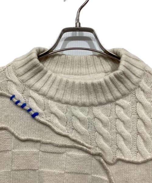 ZARA（ザラ）ZARA (ザラ) ADER error (アーダーエラー) パッチワークオーバーサイズニット ホワイト サイズ:EUR S-Mの古着・服飾アイテム