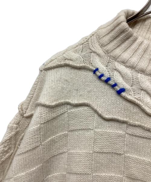 ZARA（ザラ）ZARA (ザラ) ADER error (アーダーエラー) パッチワークオーバーサイズニット ホワイト サイズ:EUR S-Mの古着・服飾アイテム