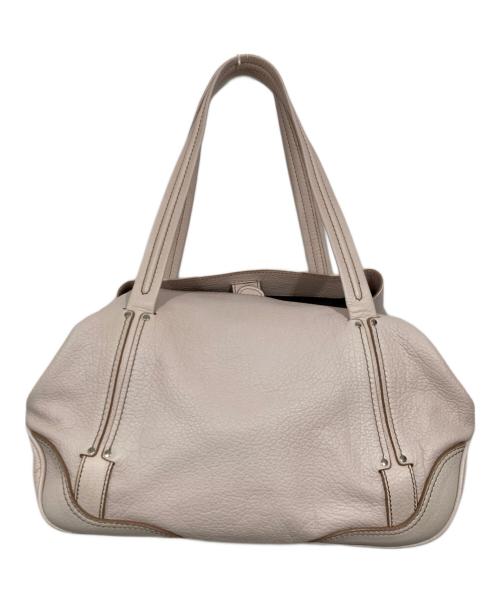 CELINE（セリーヌ）CELINE (セリーヌ) マカダムレザーショルダーバッグ ピンクの古着・服飾アイテム