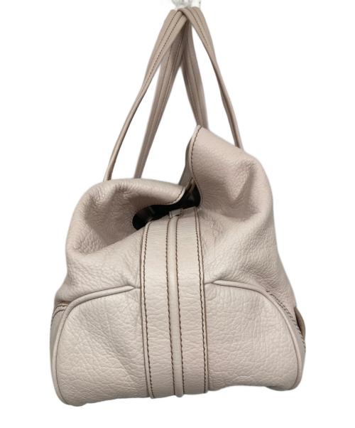 CELINE（セリーヌ）CELINE (セリーヌ) マカダムレザーショルダーバッグ ピンクの古着・服飾アイテム