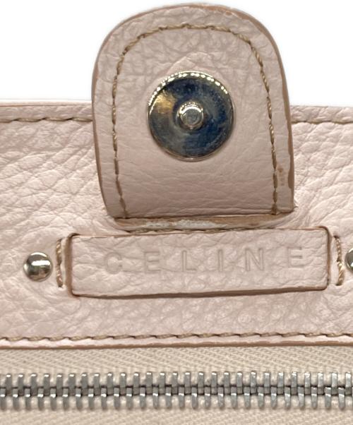 CELINE（セリーヌ）CELINE (セリーヌ) マカダムレザーショルダーバッグ ピンクの古着・服飾アイテム