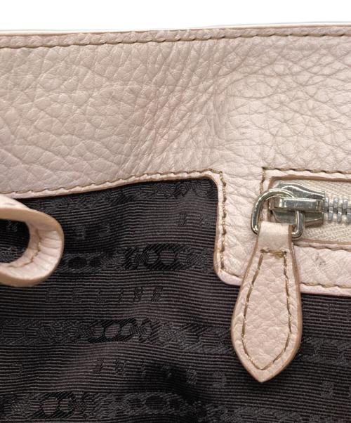 CELINE（セリーヌ）CELINE (セリーヌ) マカダムレザーショルダーバッグ ピンクの古着・服飾アイテム