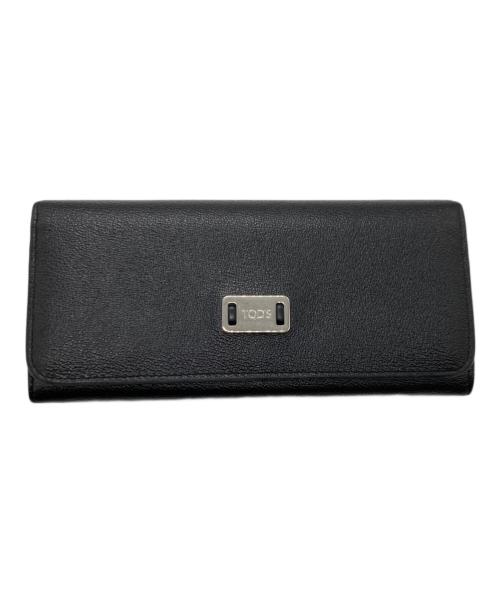 TOD'S（トッズ）TOD'S (トッズ) 長財布 ブラック×ピンクの古着・服飾アイテム