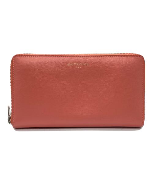 BALENCIAGA（バレンシアガ）BALENCIAGA (バレンシアガ) ラウンドファスナー長財布 ピンクの古着・服飾アイテム