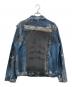 ZARA (ザラ) ペイントクラッシュ加工デニムジャケット ブルー サイズ:XL：6000円