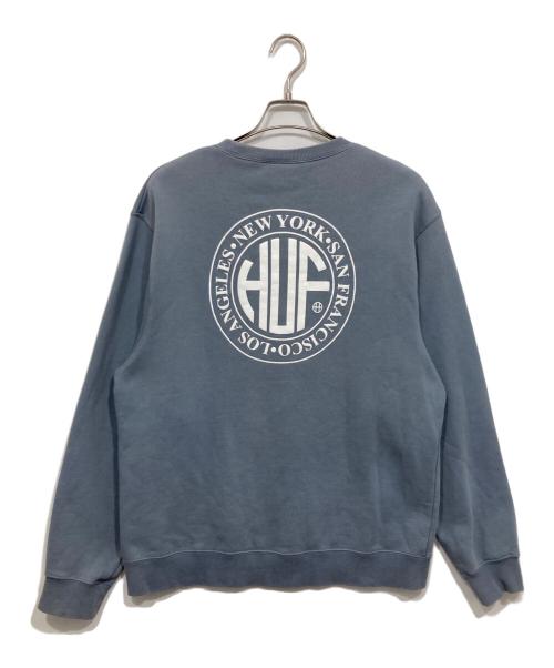 HUF（ハフ）HUF (ハフ) ロゴスウェット グレー サイズ:Lの古着・服飾アイテム
