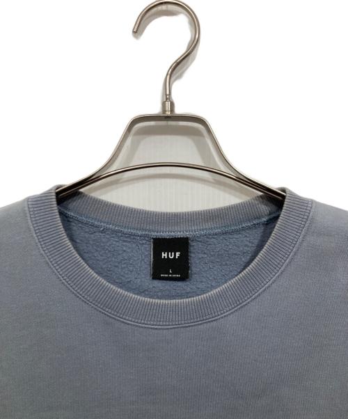 HUF（ハフ）HUF (ハフ) ロゴスウェット グレー サイズ:Lの古着・服飾アイテム